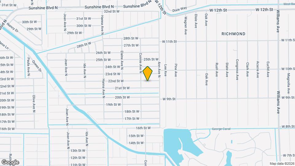2513 22nd St W Map and Location Details