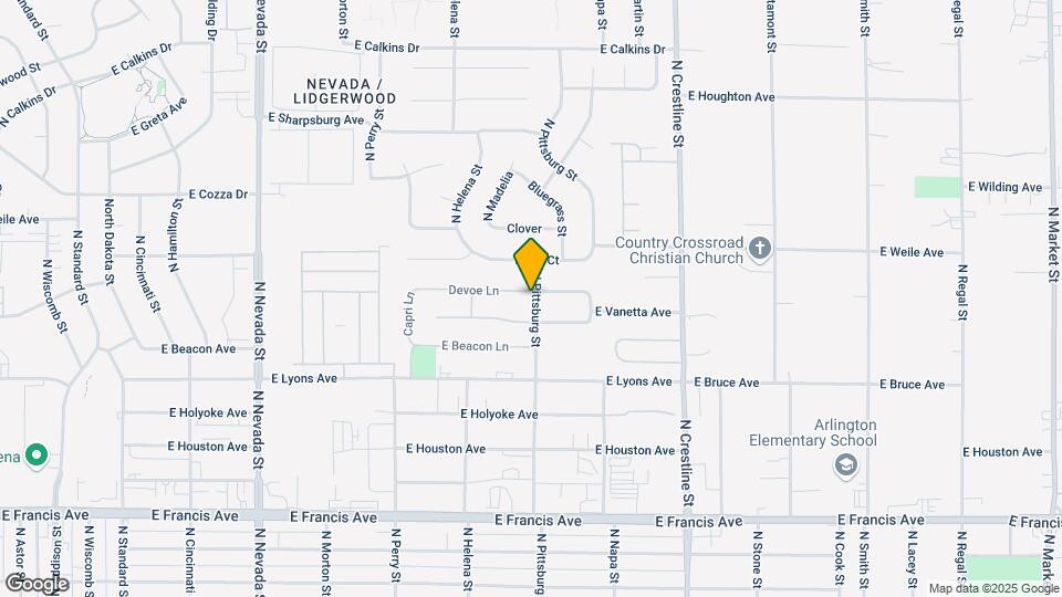 1648 E Devoe Ave Map and Location Details