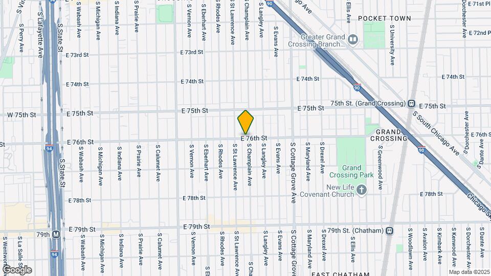 7556 S Champlain Ave Map and Location Details