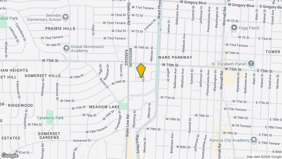 7544 Terrace St Map and Location Details