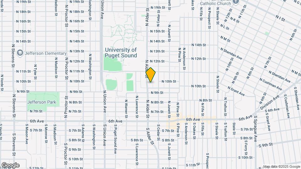 921 N Alder St Map and Location Details