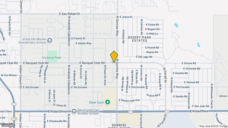 1669 E Racquet Club Rd Mapa y Detalles de la Ubicación