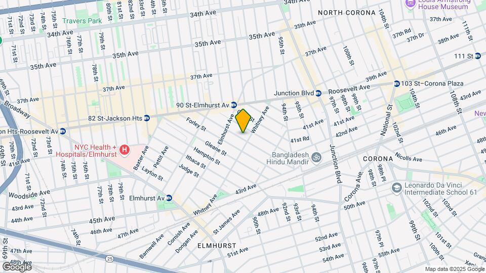 90-31 Whitney Ave Mapa y Detalles de la Ubicación