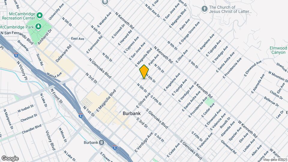 545 E Orange Grove Ave Mapa y Detalles de la Ubicación