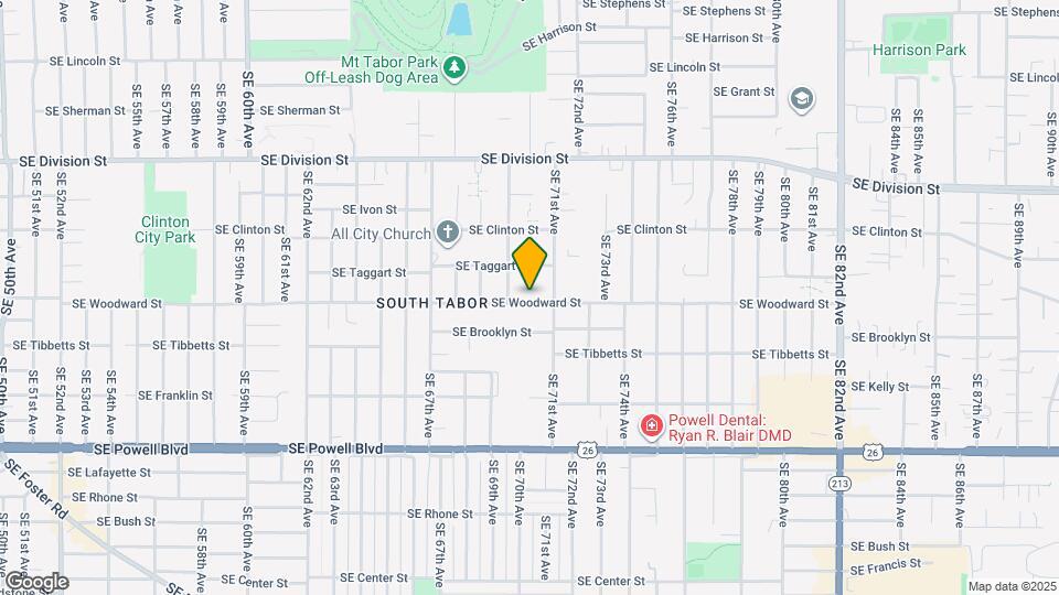 7045 SE Woodward St Map and Location Details