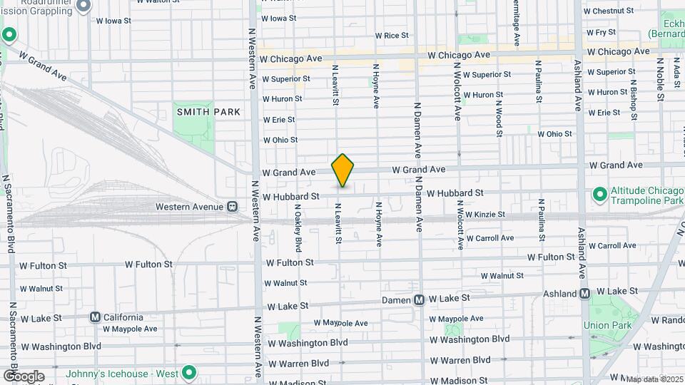 2156 W Hubbard St Map and Location Details