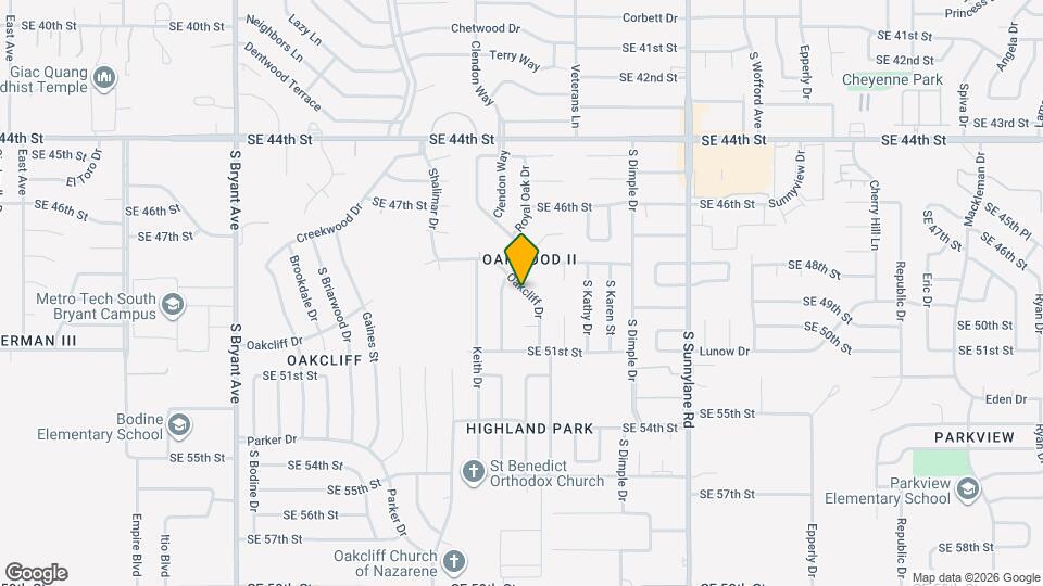 3808 Oakcliff Dr Map and Location Details