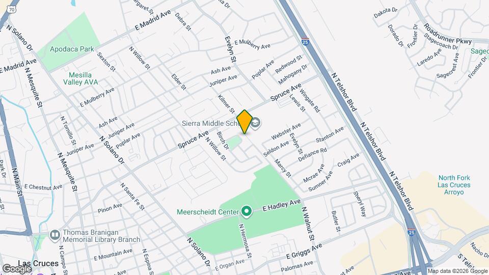 1646 Mountain View Ave Map and Location Details