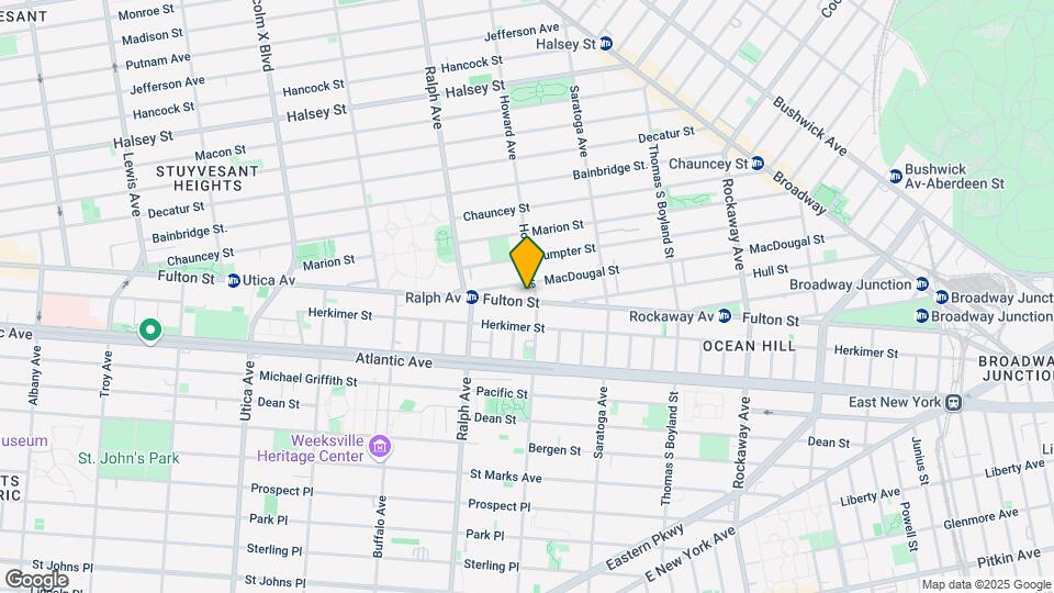 1921 - 1925 Fulton Street Housing Dev Map and Location Details