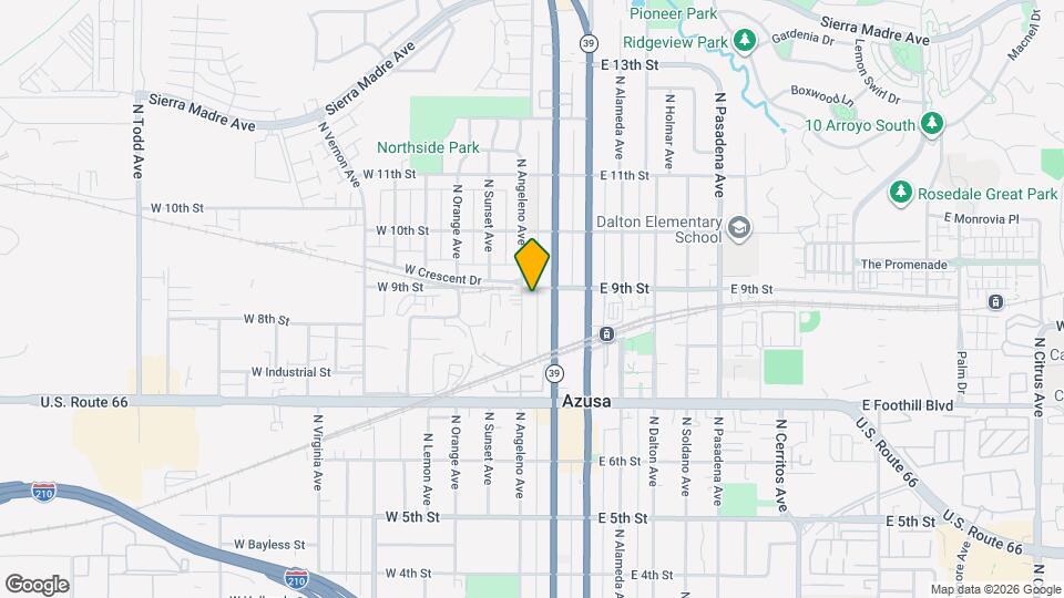 840 N Angeleno Ave Map and Location Details