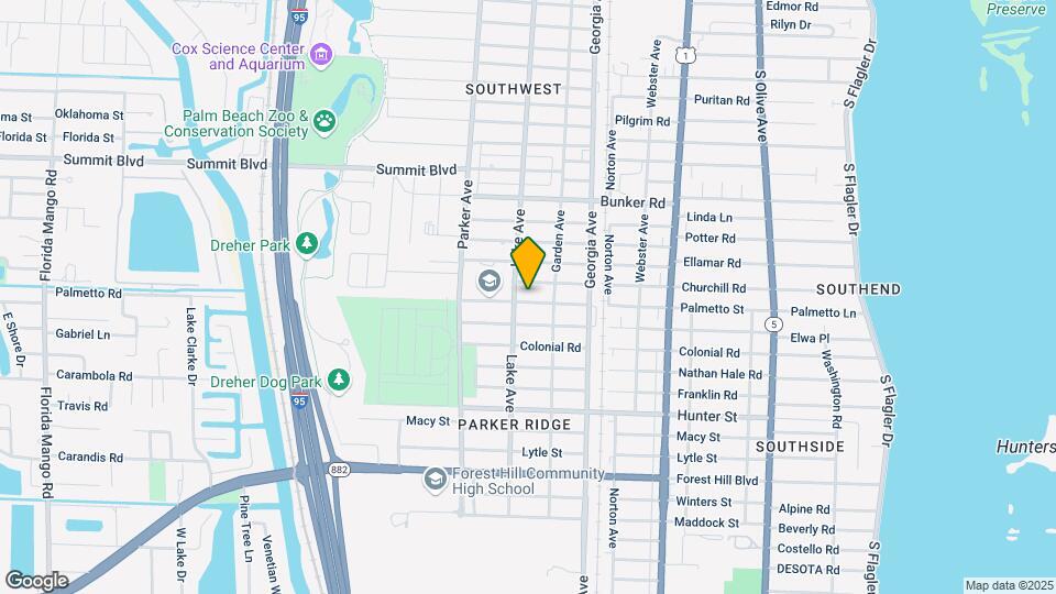 721 Palmetto St Map and Location Details