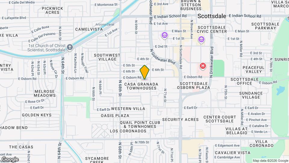 6933 E Osborn Rd Map and Location Details