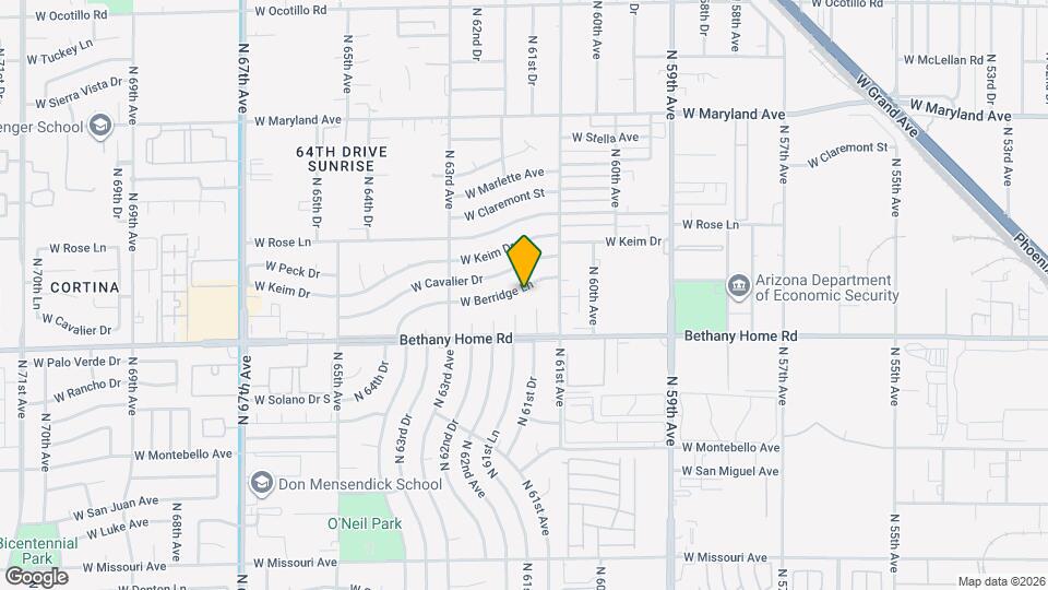 6135 W Berridge Ln Map and Location Details