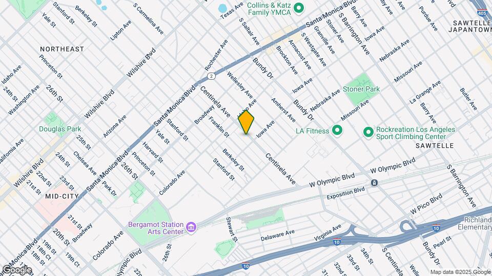1645 Centinela Ave Map and Location Details