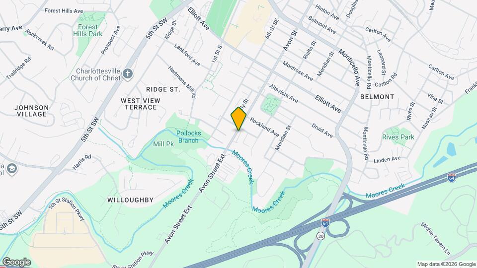 1458 Avon St, Unit B Map and Location Details