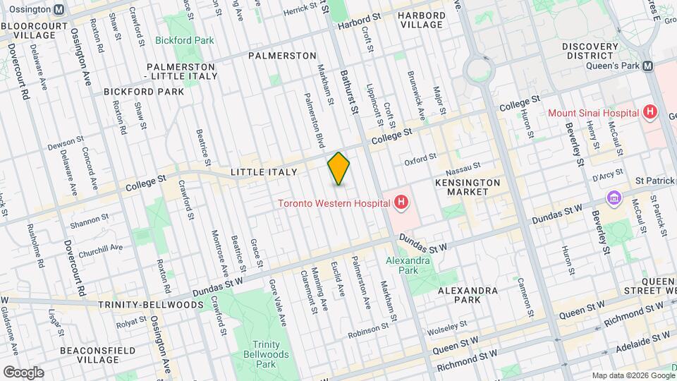247 Palmerston Ave Map and Location Details