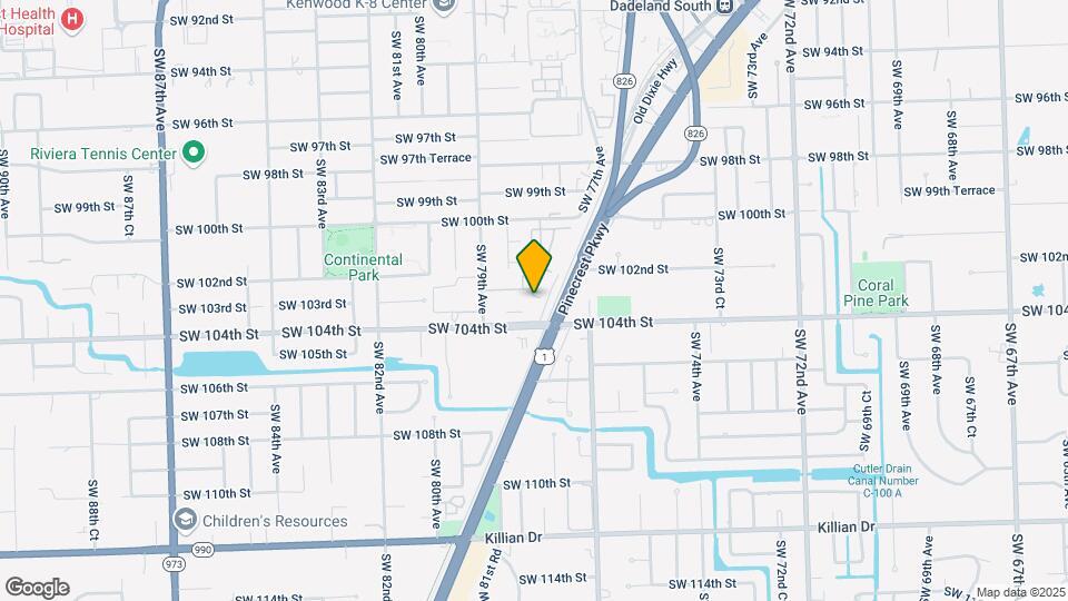 10289 SW 77th Ct Map and Location Details