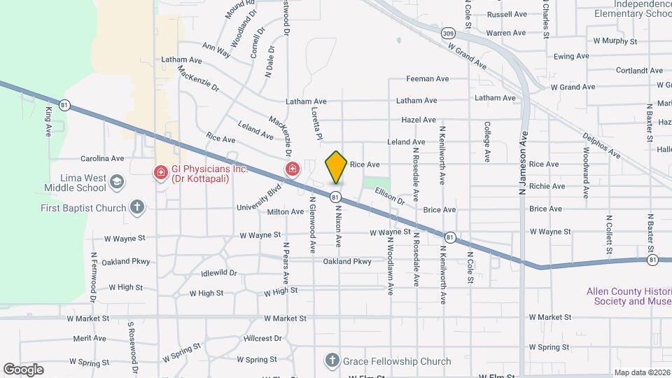 513 N Nixon Ave Map and Location Details