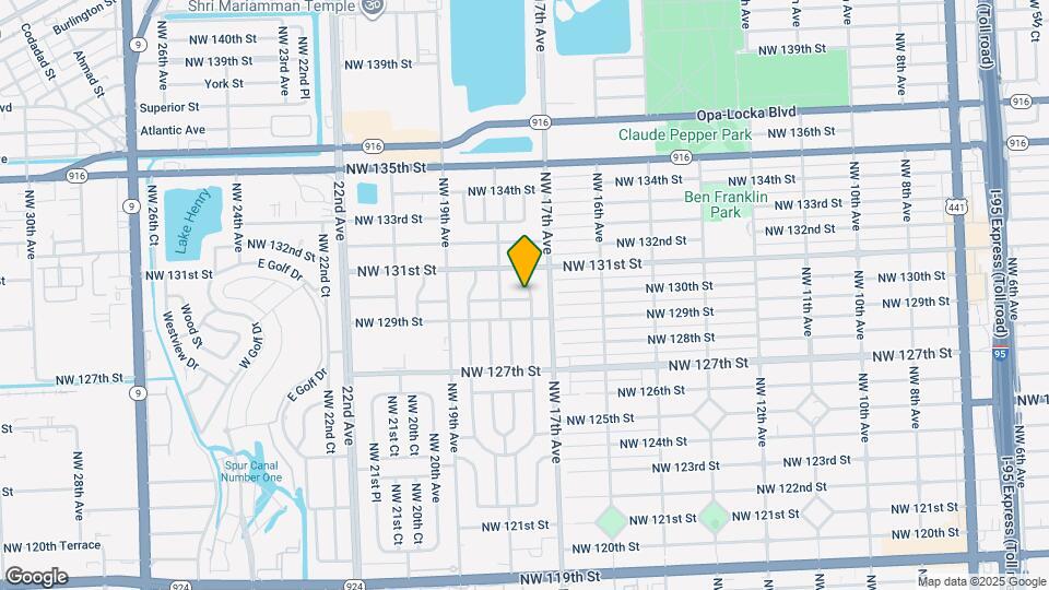 12950 NW 17th Ct Map and Location Details