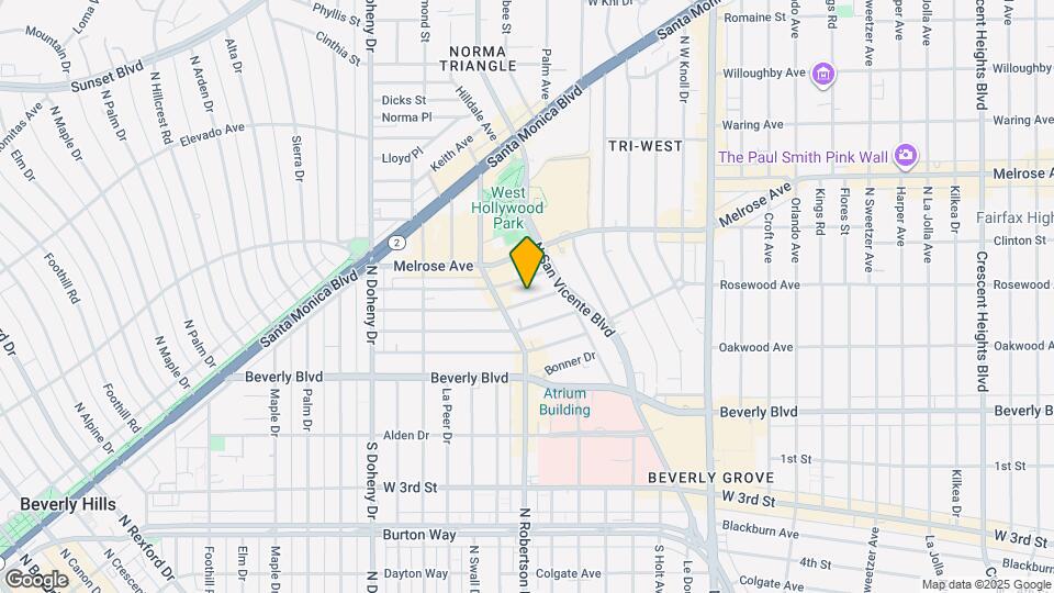 8741 Dorrington Ave Map and Location Details