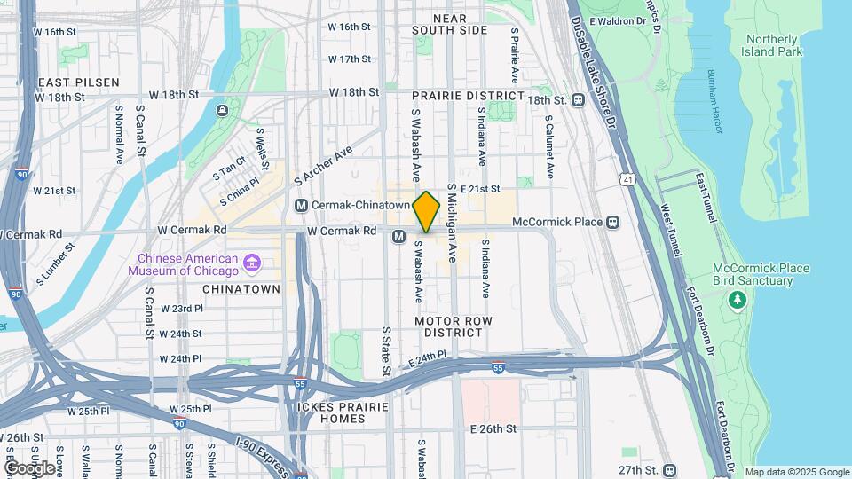 2211 S Wabash Ave Map and Location Details