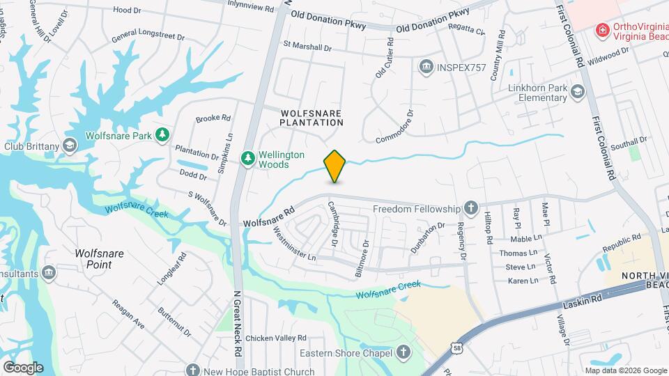 2164 Wolfsnare Rd Map and Location Details