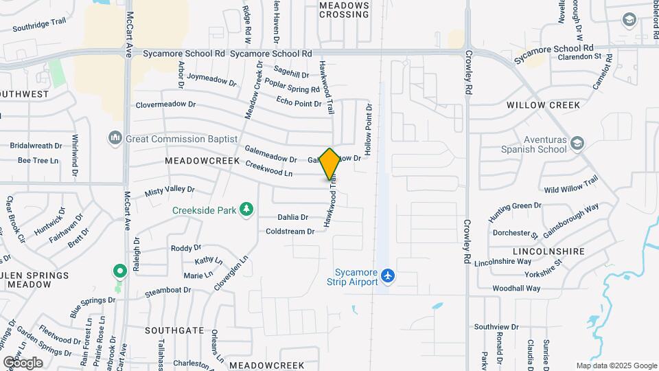 2500 Country Creek Ln Map and Location Details