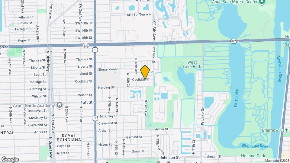 1422 Coolidge St Map and Location Details