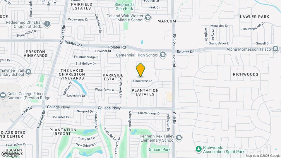 12014 Peachtree Ln Mapa y Detalles de la Ubicación