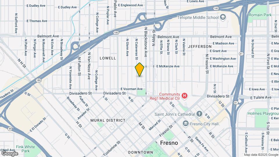 150-178 N Calaveras St Mapa y Detalles de la Ubicación