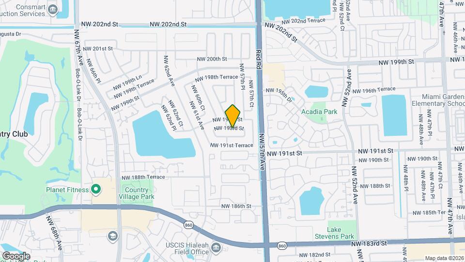 5860 NW 193rd St Map and Location Details