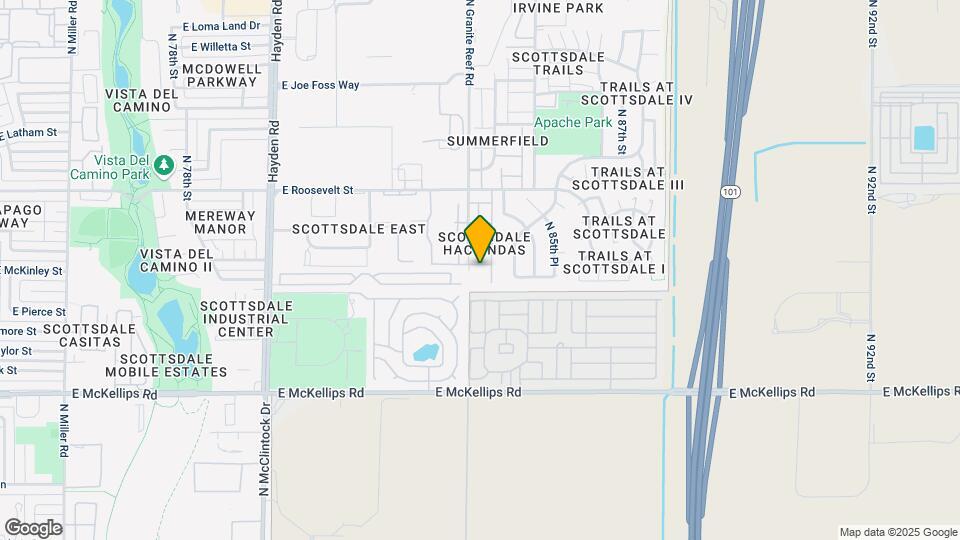 835 N Granite Reef Rd Map and Location Details