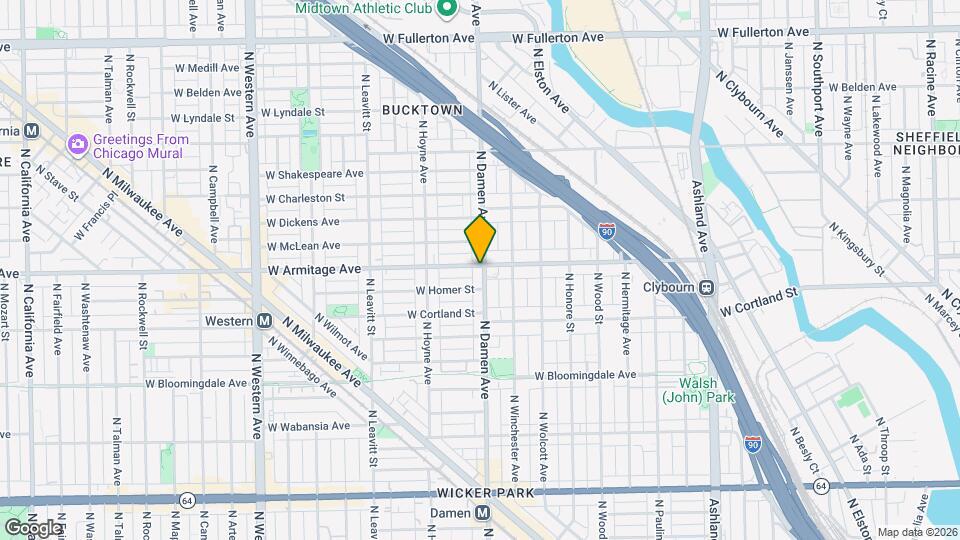 1960 N Damen Ave, Unit 2 Mapa y Detalles de la Ubicación