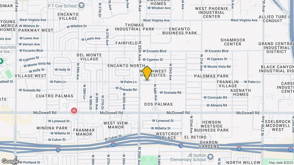 3426 W Palm Ln Map and Location Details