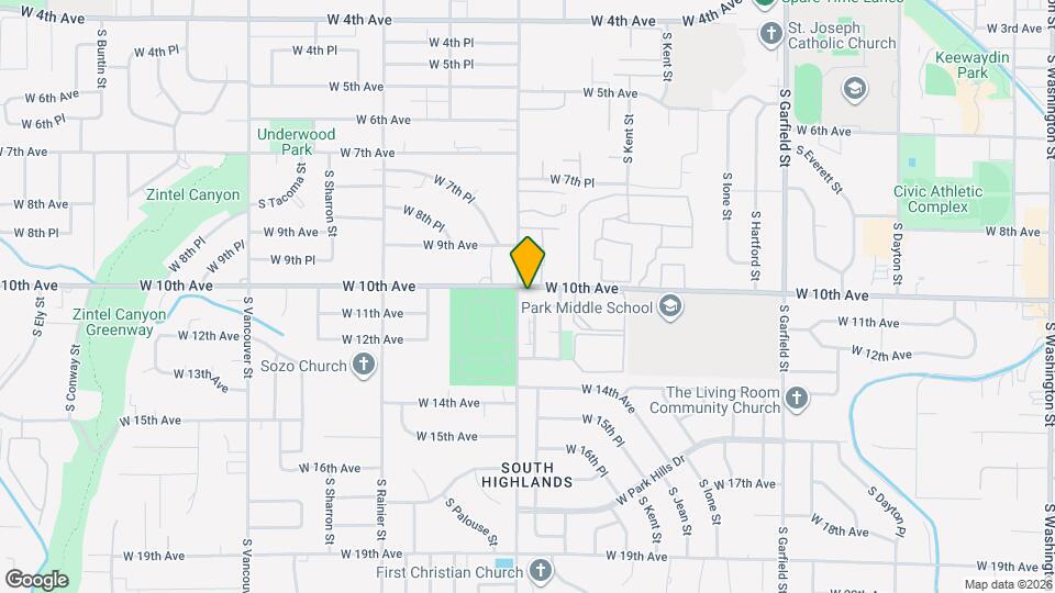 1014 S Olympia Pl Map and Location Details