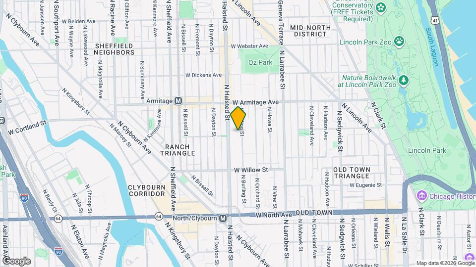 1904 N Burling St Map and Location Details