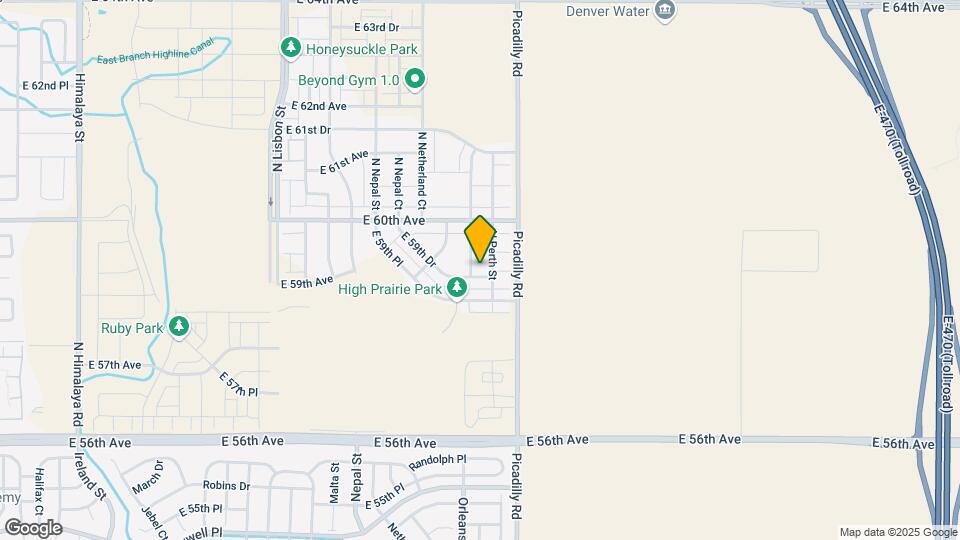 21545 E 59th Dr Map and Location Details