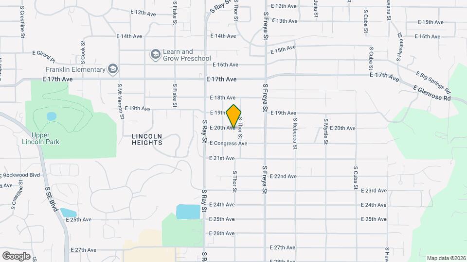 3320 E 20th Ave Map and Location Details