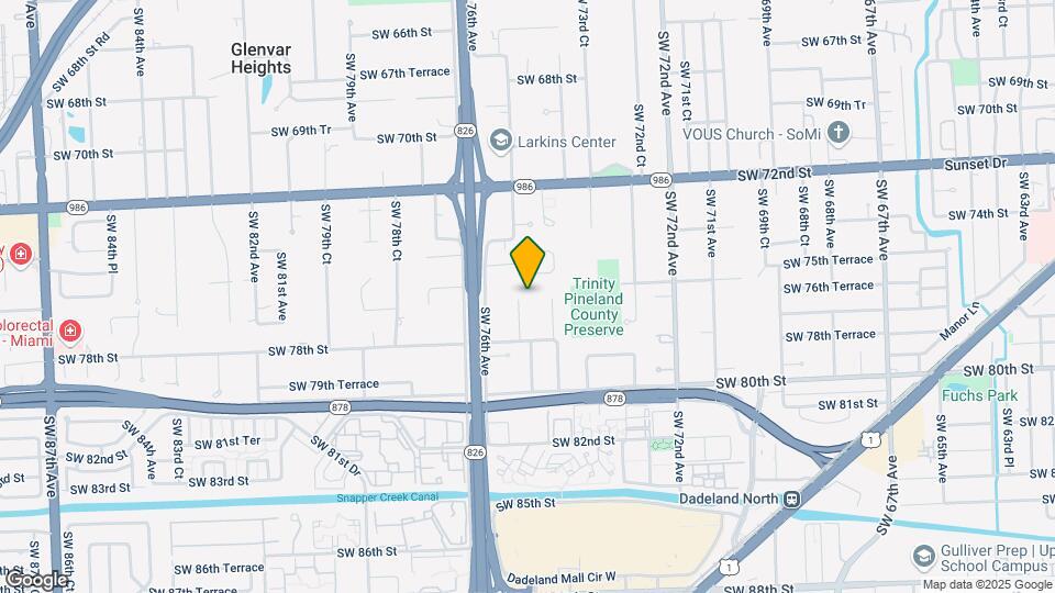 7625 SW 75th Ave Mapa y Detalles de la Ubicación