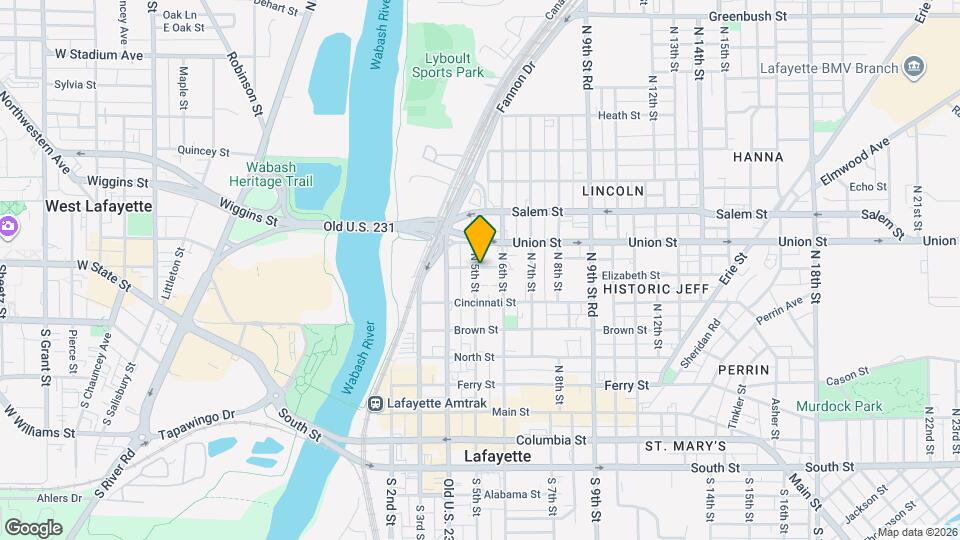 641 N 5th St Map and Location Details