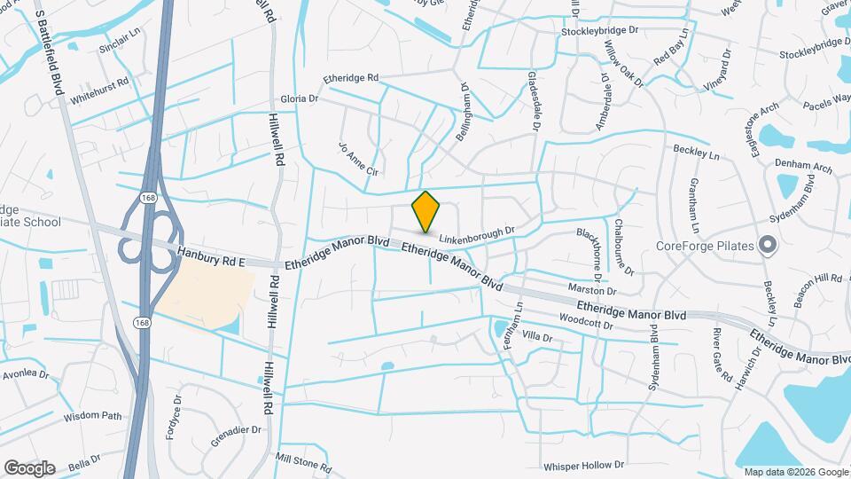 411 Linkenborough Dr Mapa y Detalles de la Ubicación