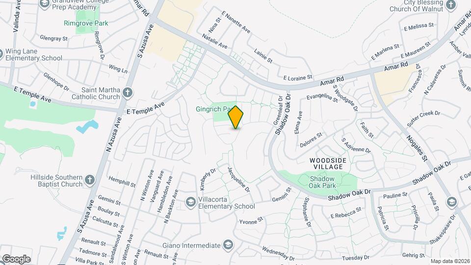 1877 E Woodgate Dr Map and Location Details