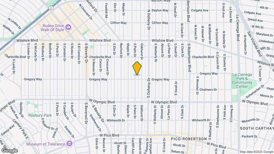 268 S Palm Dr Map and Location Details