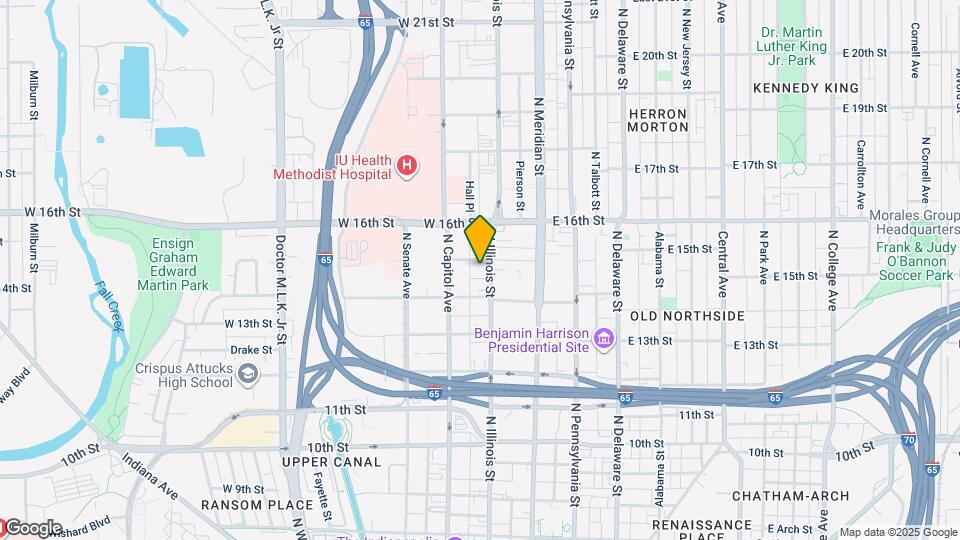 1448 N Illinois St Map and Location Details