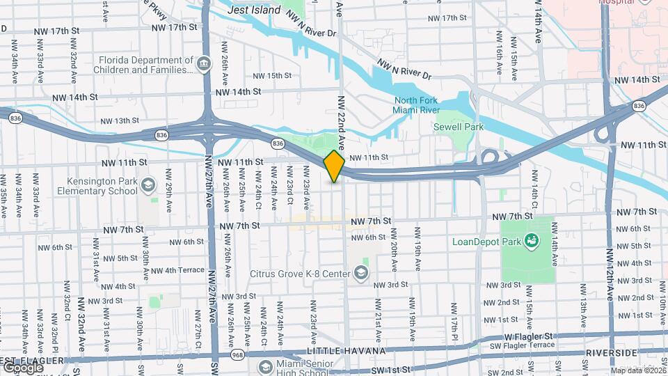 901 NW 22nd Ct Map and Location Details
