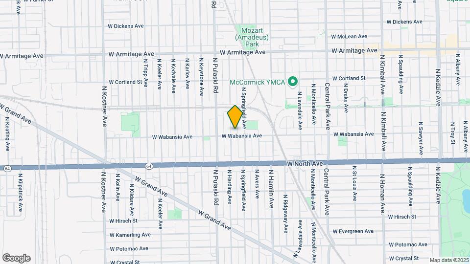 1707 N Harding Ave Map and Location Details