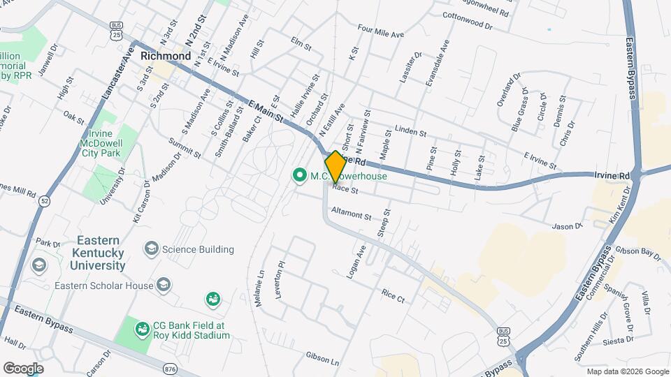 902 Race St, Unit 1 Map and Location Details