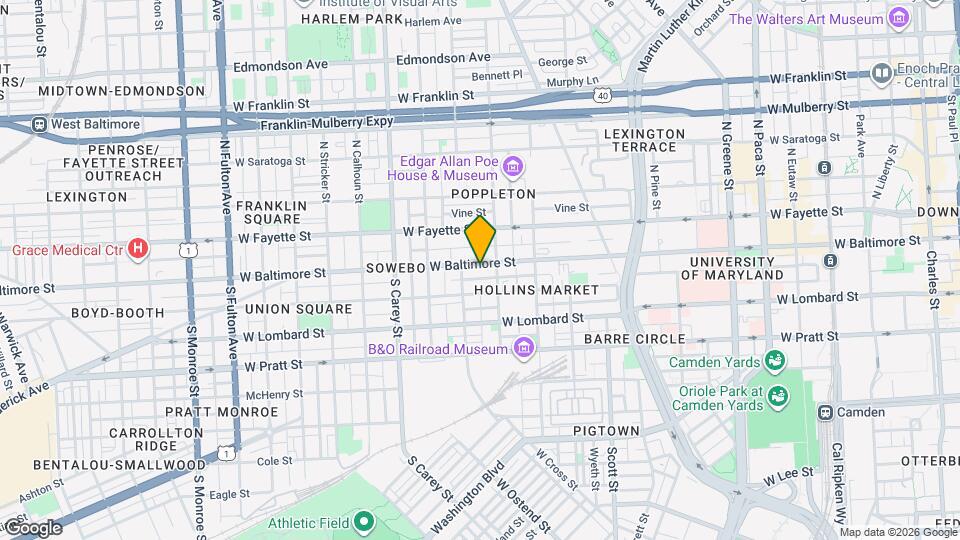 1019 W Baltimore St Map and Location Details