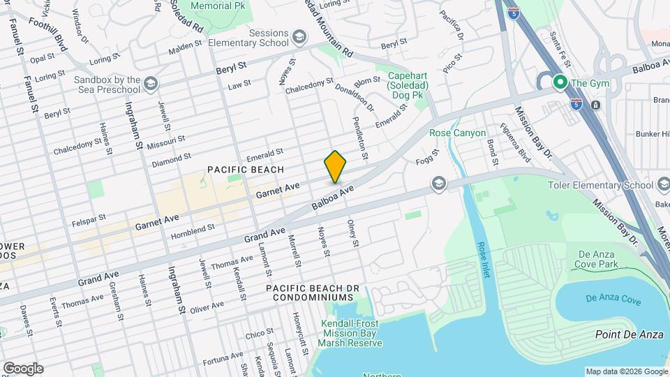 2168 Balboa Ave Map and Location Details