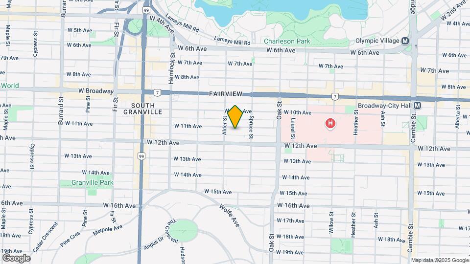 1166 W 11th Ave Map and Location Details